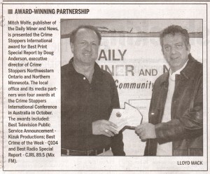 Crime Stoppers Kenora Daily Miner and News
